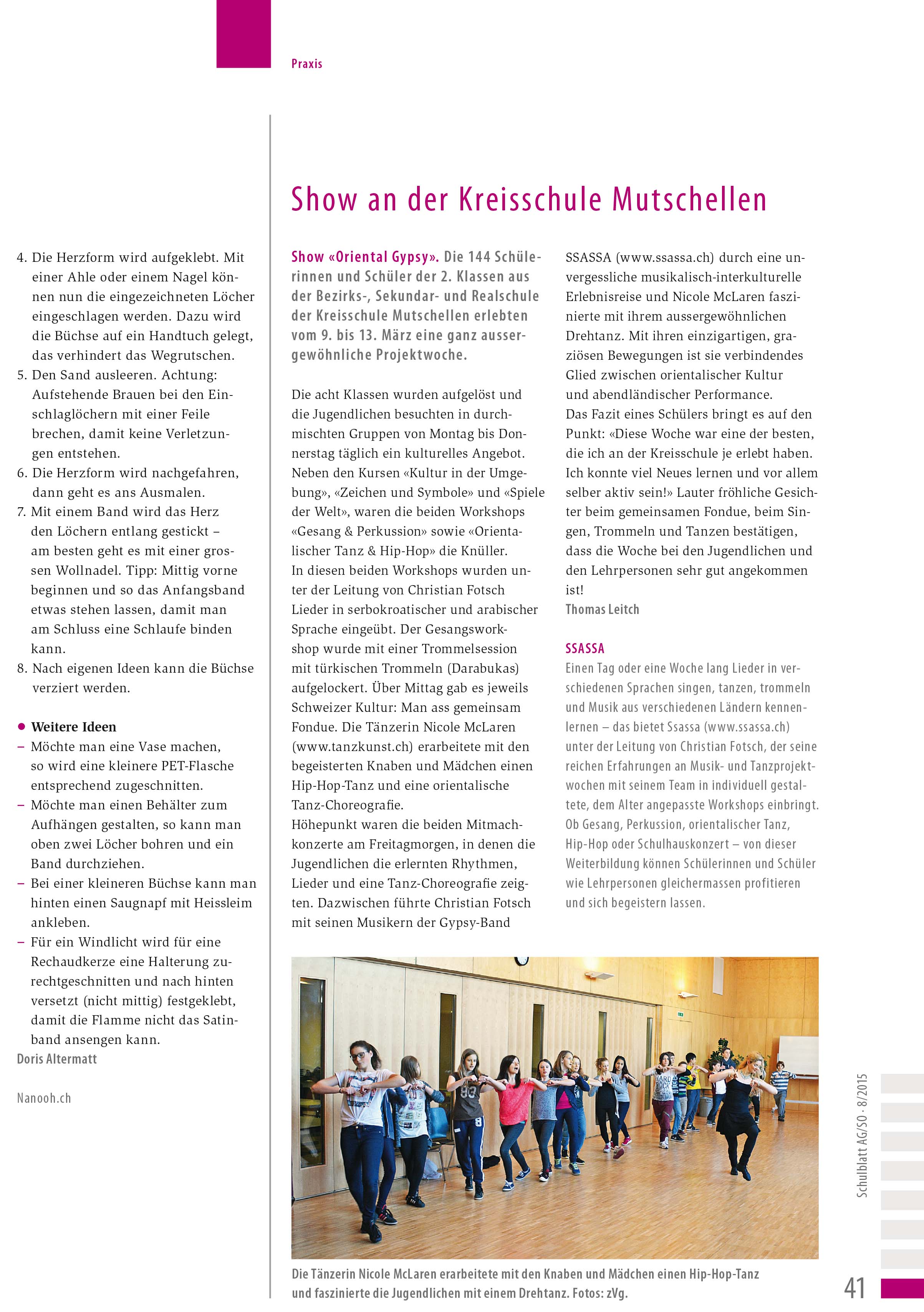 Projektwoche Oberstufe Aargau